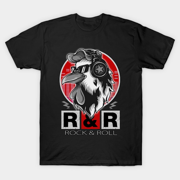 DJ Rooster Rock and Roll Music T-Shirt by printjobz